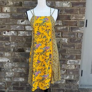 Mi Ami Women's Size M Yellow Boho Sleeveless Dress